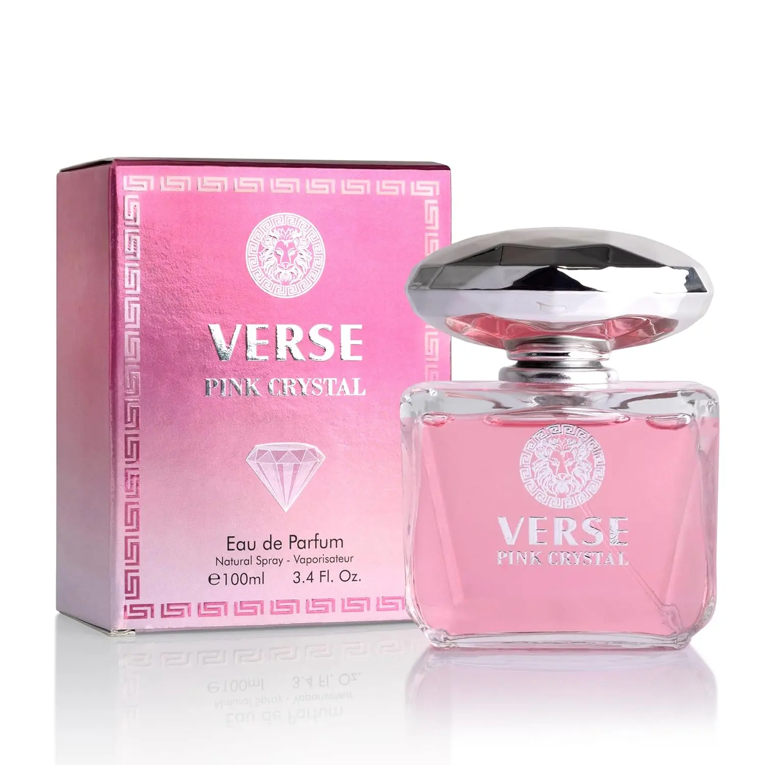 NOVOGLOW Verse Pink Crystal Eau De Parfum for Women, Long Lasting Sensual Fragrance with Pomegranate, Yuzu & Peony, Cruelty-Free & Vegan, 100 ml, Long Lasting Fragrance, Sensual Fragrances