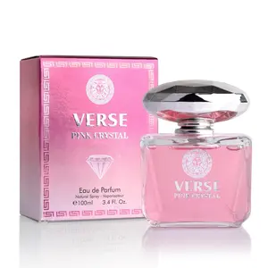 NOVOGLOW Verse Pink Crystal Eau De Parfum for Women - Pomegranate & Yuzu Top Notes - Peony, Lotus & Magnolia Base Notes - 100ml Bottle - Rich & Captivating Aromatic Scents