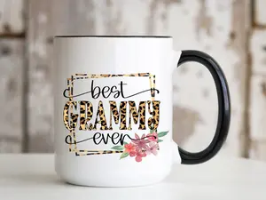 Best Grammy Ever Mug 15oz Ceramic Coffee Cup for Grandma Grandmother Women