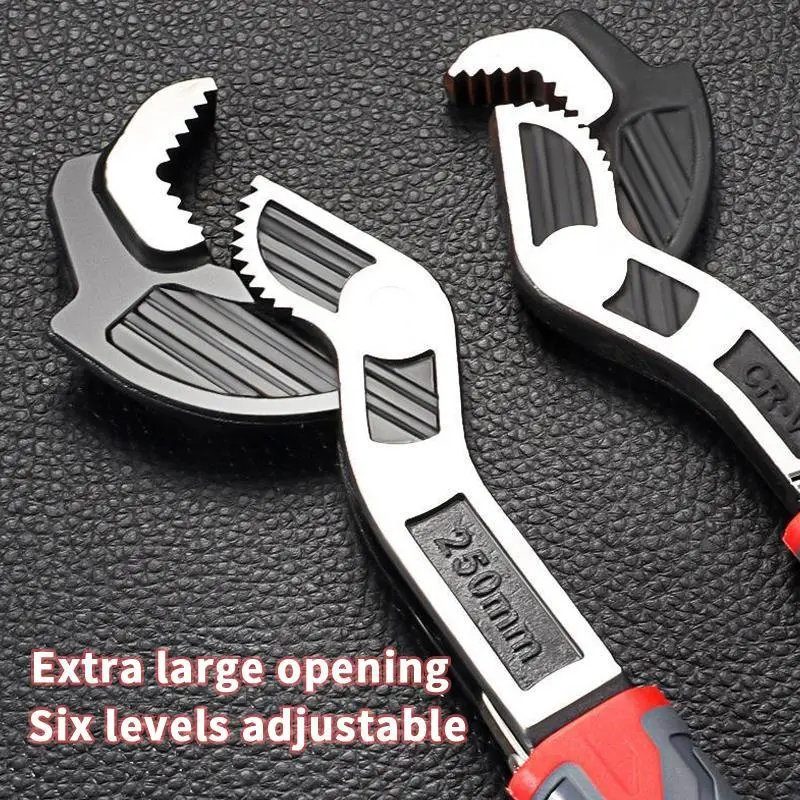 Self-Locking Quick-Release Heavy Duty Pipe Wrench - Multi-Size (6,8,10,12 in) Adjustable Ratcheting Tool for Plumbing, HVAC - DIY Maintenance Essential for Tool Lovers, DIY Enthusiasts, 10 Inch, 6-12 In