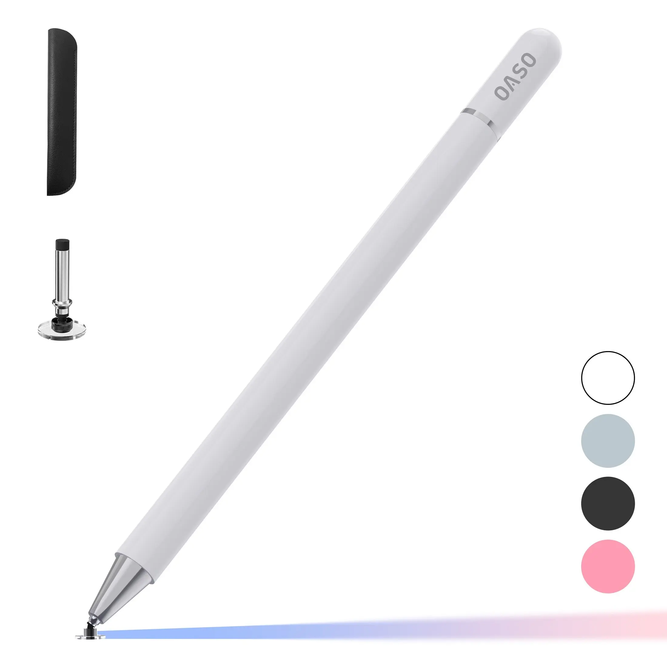 Touchscreen Stylus Pen with Round Tip and Magnetic Cap, Digital Stylus Pen, Compatible with Apple iPad Pro, iPad 6–9, iPhone, Smartphone, Samsung Galaxy Tab and Fire HD Tablets, Universal Touch Stylus