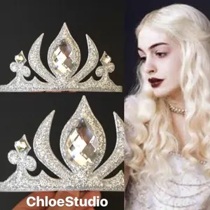 White queen crown,snow princess crown,white queen headband,snow princess headband,elsa,photo prop,crown,elsa elastic headband