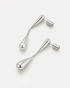 Double Teardrop Drop Studs