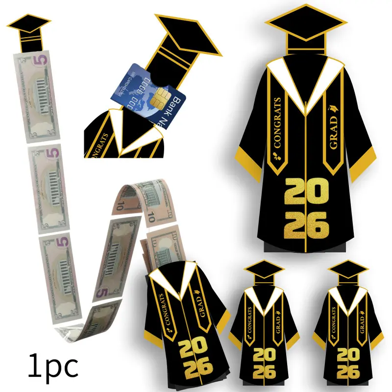 black and gold graduation dress Deluxe Doctoral Academic Gown Only main image 1