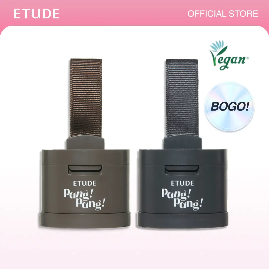 [ETUDE Official] BOGO Deal | Pang Pang Hair Shadow #01 Dark Brown, #03 Natural Black | Hairline Coverage | Root touch up | Waterproof | Natural Finish | DealsForYouDays