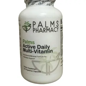 Palms Pharmacy Active Daily Methylated Multi-Vitamin Dietary Supplement, Vegetarian Capsules, Immune, Energy and Skin Support Healthcare