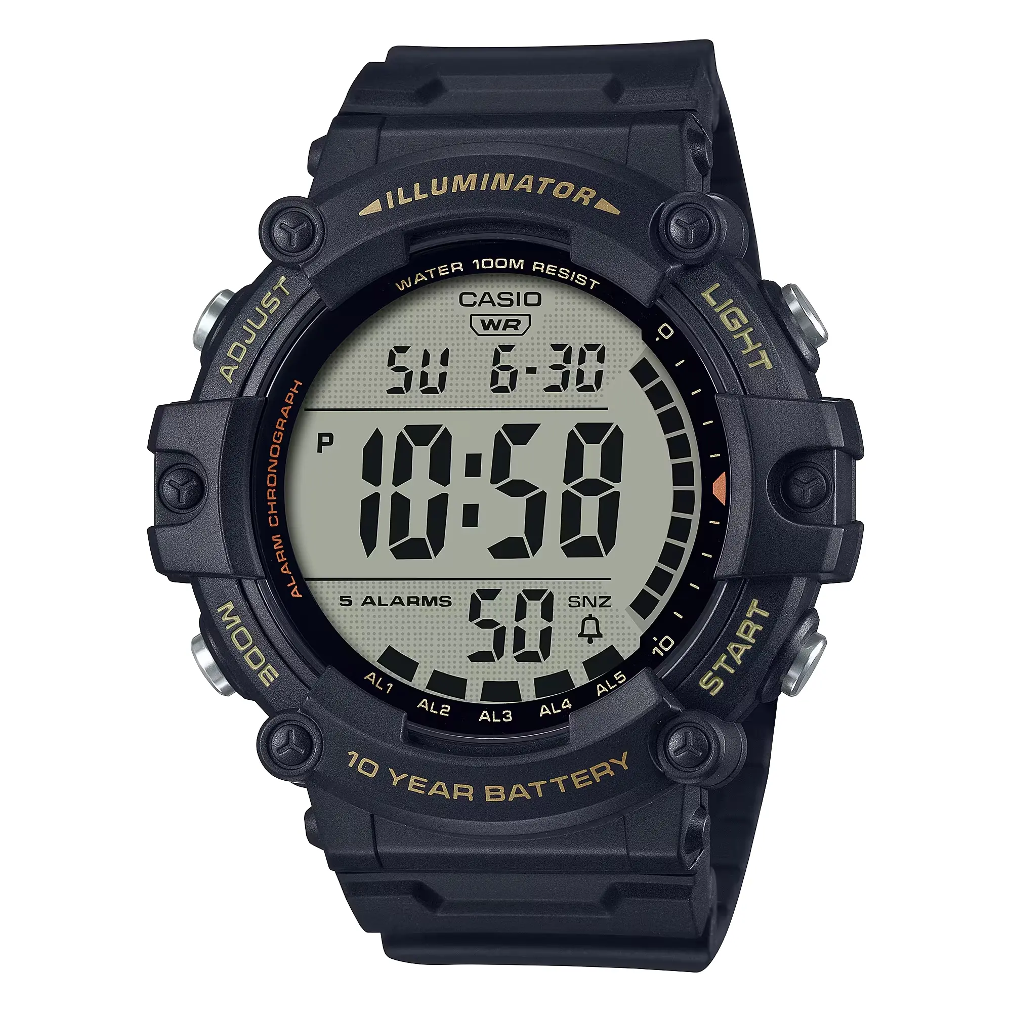 Casio Men's Oversized Digital Sport Watch with Black Dial - AE-1500WHX-1AVCF