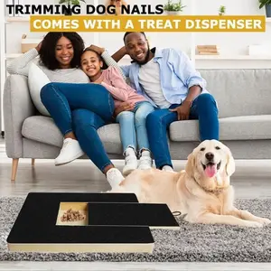 Pet Nail Grinding Board for Dogs, Large Dog Scratch Pad with Snack Box and Drawer, Includes Replacement Sandpaper Set for Cat Scratching