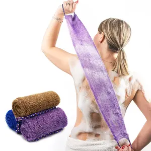 3 PCS African Net Sponge with Handles, Long African Exfoliating Net,Bubble bath towel, Pull rope sauna towel,African bath towel, Washcloth Bath Sponge, Net Cloth Wash Net Body Back Scrubber for Shower Loofah Accessories Bath Smooth