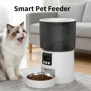 Smart Pet Feeder – Automatic 4L Cat & Dog Food Dispenser with HD Camera, Real-Time APP Monitoring, Two-Way Voice, Night Vision, Remote Feeding, Anti-Clog Design, Easy to Clean