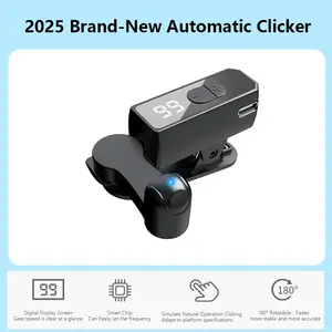 Auto Clicker for Smartphone with 180 Degree Rotating Arm USB Powered Tapping Device for Gaming Apps Likes Shopping Live Streaming Black