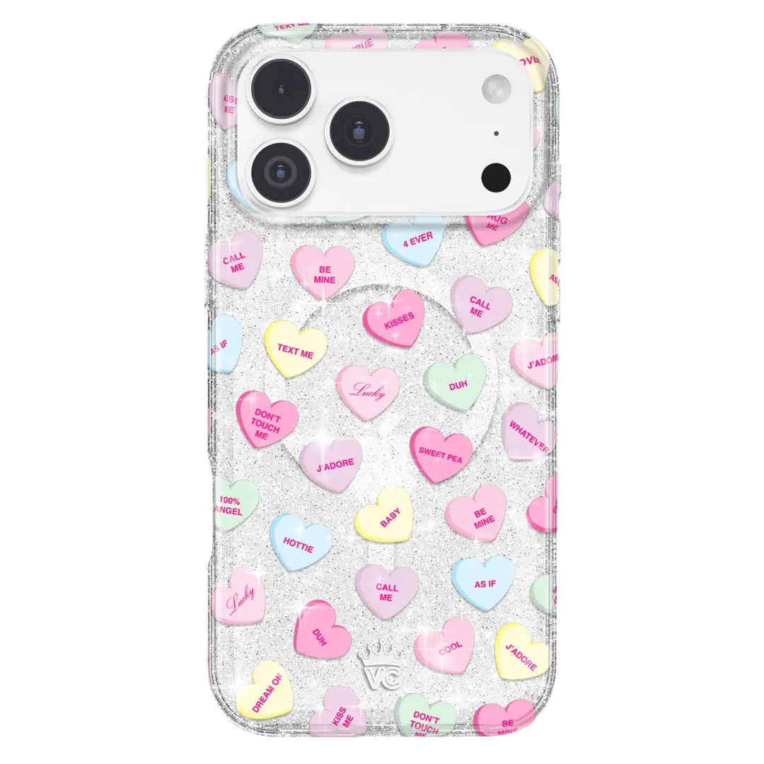 Sweet Hearts Glitter iPhone Case