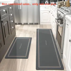 Letter Pattern Kitchen Decorative Carpet, 1 Count Water Absorbent Soft Floor Rug, Anti-slip Indoor Mat for Living Room Bedroom Washroom, Washable Kitchen Rugs, Kitchen Area Rug, Home Decor Rug