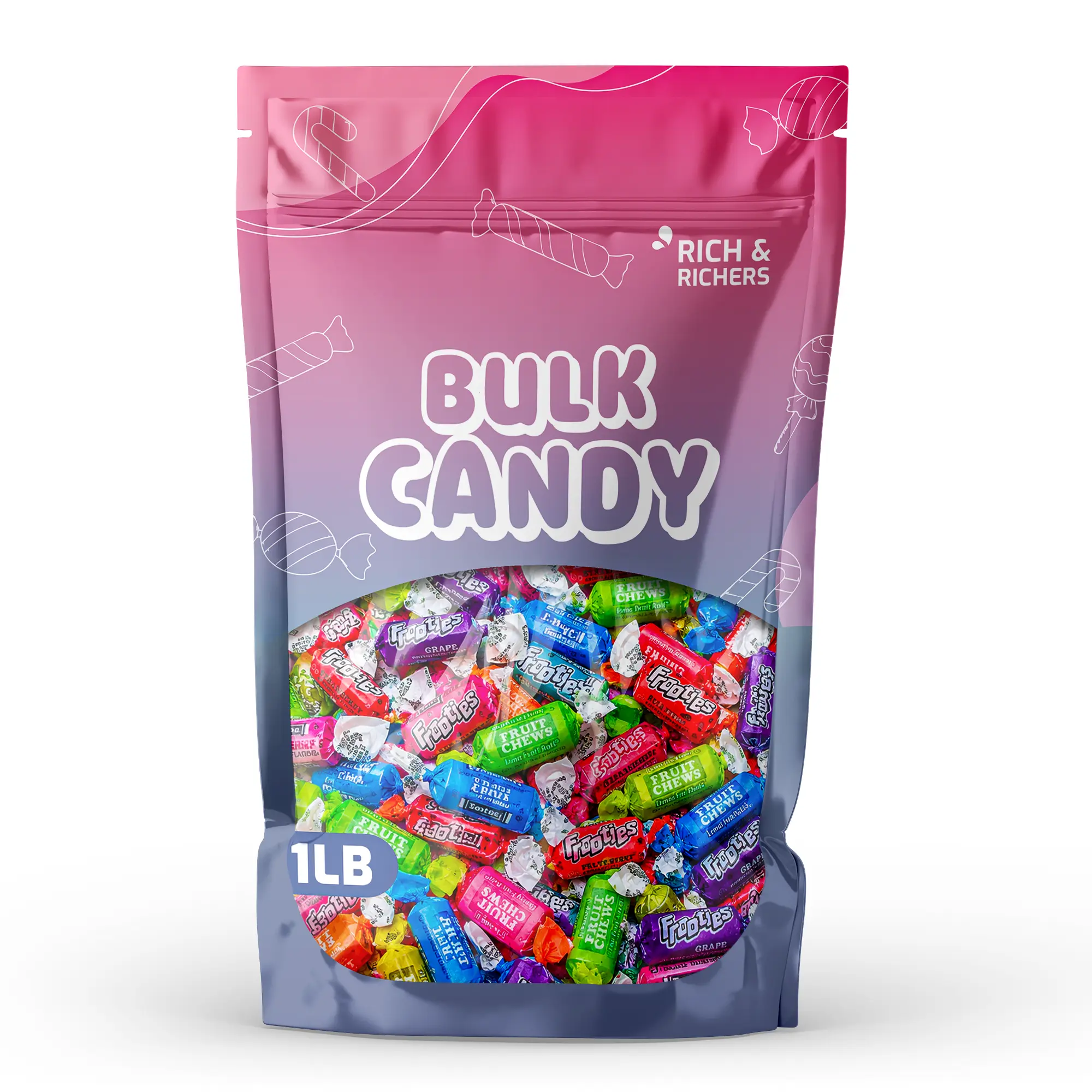 Tootsie Frooties & Fruit Chews Assorted Fruity Chewy Candies Mix, 1 LB Bulk Individually Wrapped Variety Pack, Party Piñata Stuffer & Goodie Bag Fillers