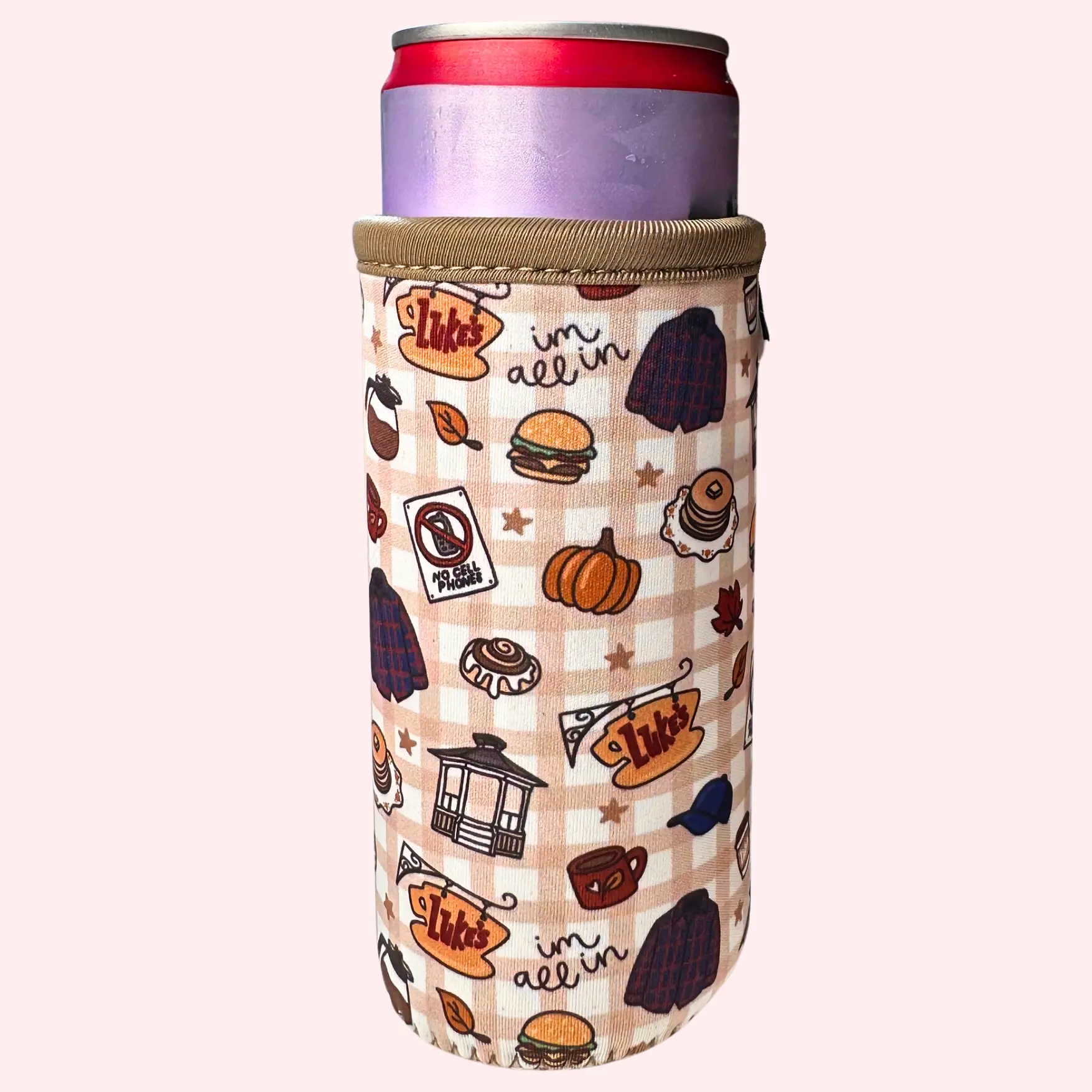 GG Fall Plaid Drink Sleeve