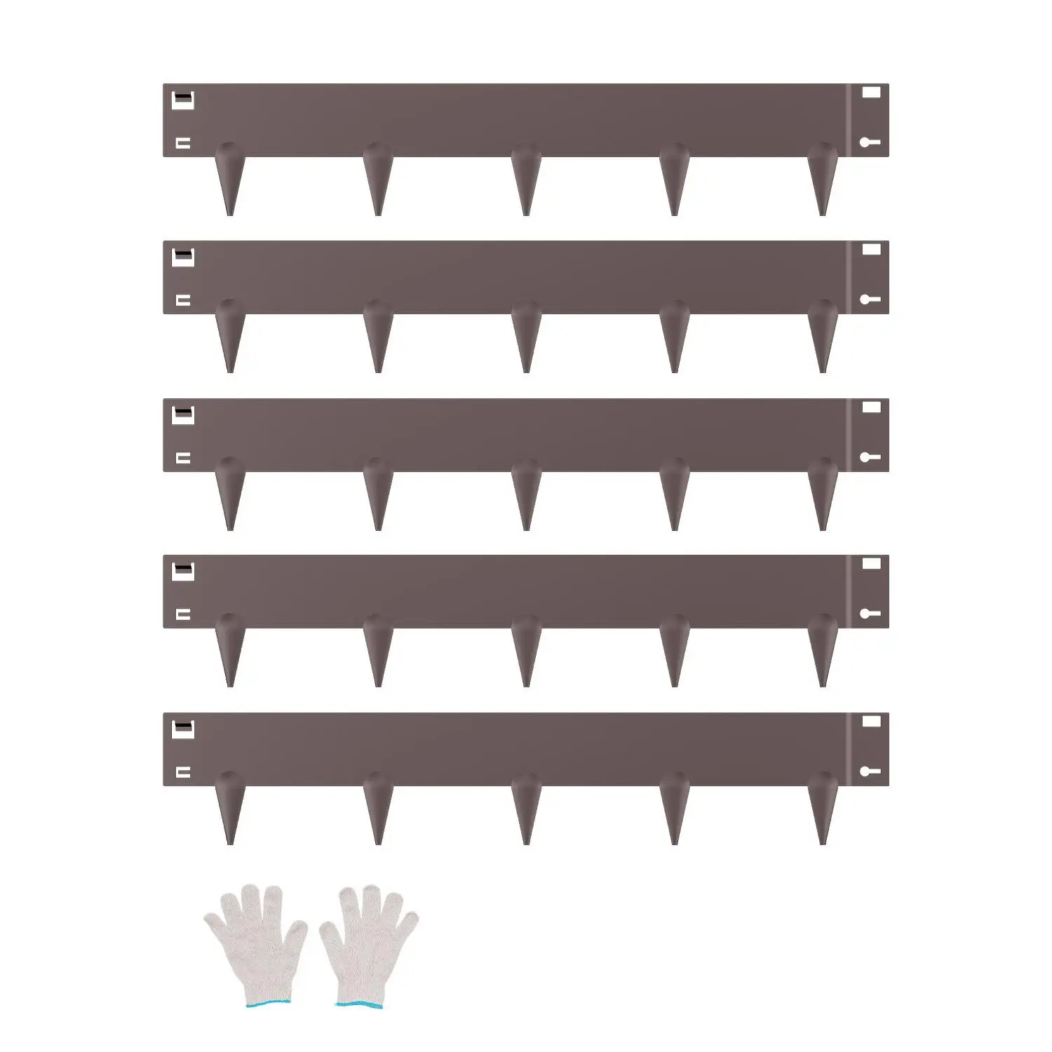 【DealsForYouDays】VEVOR Steel Landscape Edging, 5 Packs 39 x 4 in Rust-Resistant Metal Landscape Edging, Bendable Garden Edging Border, Heavy Duty Lawn Edging, Easy-to-Install, Flower Bed Yard Pathway Divider Brown