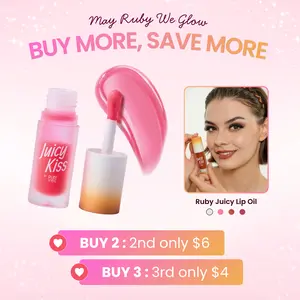 [RUBY VIBE CO]  Juicy Lip Oil, Hydrating High-Gloss Shine & Non Sticky Lip Plumpers, Lightweight, Nourishing and Moisturizing Everyday Wear & Professional Artistry, Moisture Makeup
