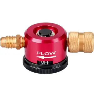 Nitrogen flow regulator - Quick-setting three-mode flow valve – Welding, purging, and shut-off operations take only seconds, features a 1/4-inch connector and a 200 PSI Pressure gas filter, ideal for HVAC purging and DIY repairs.