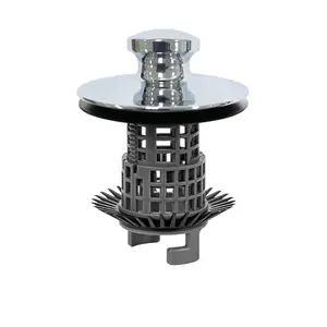 Drain Buddy Tub Ultra Flo 2-in-1 Tub Stopper and Hair Catcher No Installation Easy Clean Filter Skirt Prevents Clogs