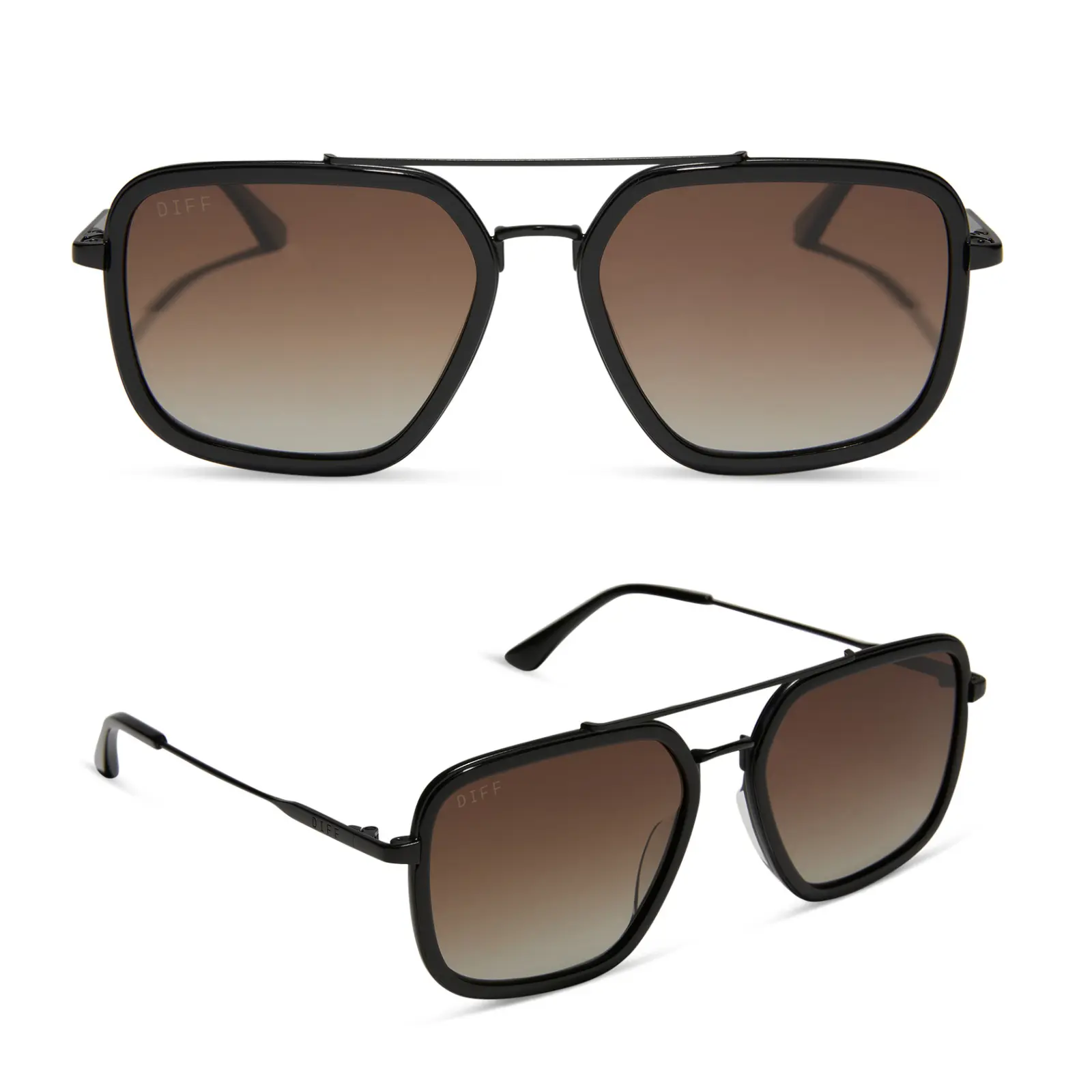 DIFF Jordan Sunglasses - Polarized Womens Tangle Free Navviator Lightweight Style Sunglasses