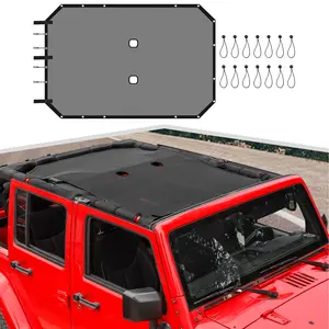 For 2007-2018 Jeep Wrangler JKU 4-Door Top Sunshade Mesh Shade Bikini Car Exterior auto Accessories