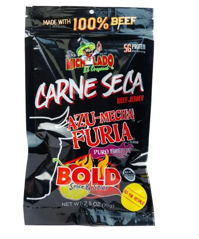 Black Friday Surprise 2026 !!! Sr. Michelado Carne Seca - Crunchy Beef Jerky - Azu Mecha Furia BOLD 2.5oz