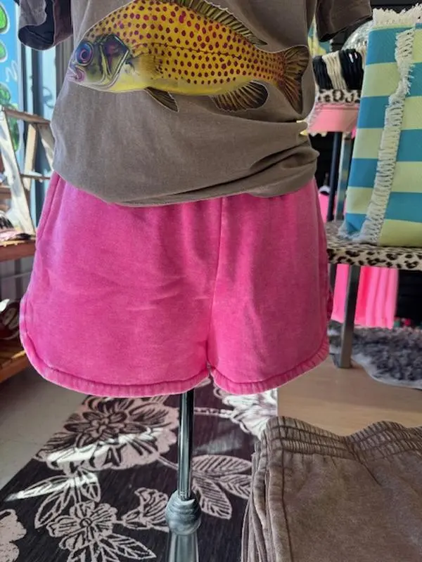 Acid Wash Dolphin Shorts, soft shorts, cotton shorts,