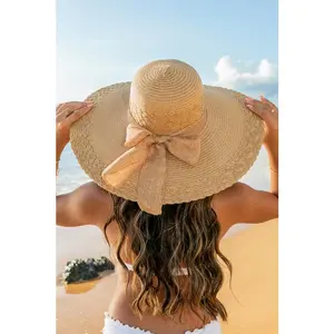 Scallop Edge Bow Accent Sunhat