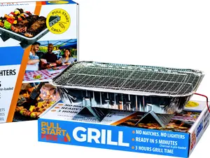 Pull Start Grill - Portable Instant Grill - 2 Pack