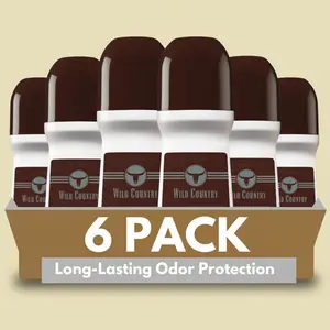 Avon Wild Country Roll-On Antiperspirant Deodorant for Men 2.6 oz (75 mL) – 6 Pack