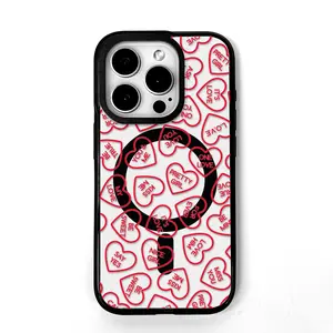 Conversation Hearts Love Message Phone Case，Sweet Romantic Candy Style for iPhone 17 16 15 14 13 12 11 Plus Pro Max. A6