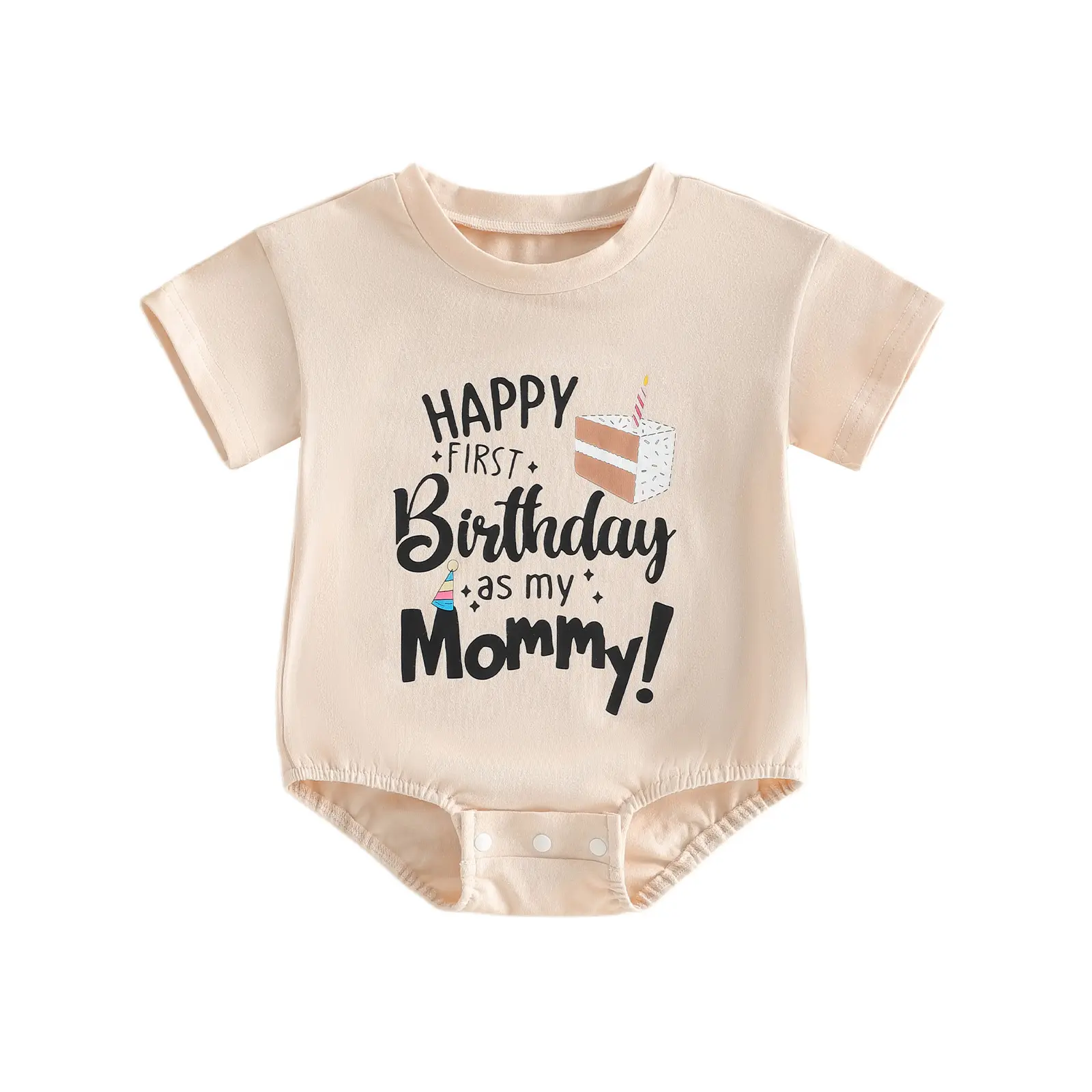 Meihuida Happy First Birthday As My Daddy Mommy Newborn Baby Boy Girl Short Sleeve Bubble Romper Shirt Bodysuit Summer Outfits