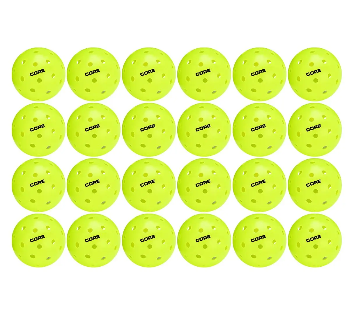 CORE Pickleball Outdoor Neon Balls - 24 Pack