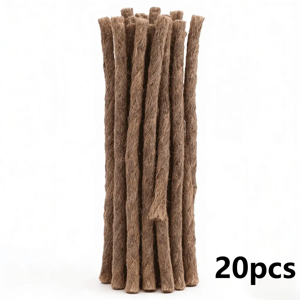 20-Pack Waterproof Cotton Tinder Strips, Essential Gear for Outdoor Survival and Camping, Durable Ignition Tool for Emergency Situations