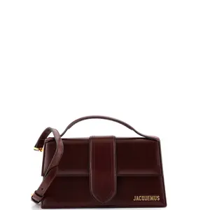 Pre-owned JACQUEMUS Leather Shoulder Bags Le Bambino Top Handle Flap Bag Long by Rebag