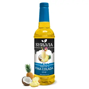 Syruvia Sugar-Free Pina Colada Syrup, 25.4 fl oz – Premium 0-Calorie Flavoring, Kosher & Gluten-Free. Great for Drinks, Sodas, Shakes & Desserts