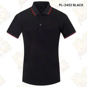 RHINESTONE FASHION POLO SHIRT Menswear Shortsleeve