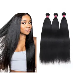 Beautyforever Yaki Straight bundles 100% human hair bundles