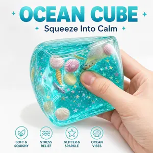 Ocean Shell Stress Relief Toy — Realistic Cube-Shaped Squeeze Toy. This stress-relieving fidget toy is designed for endless play, specifically created to alleviate anxiety and reduce stress. Whether given as a birthday or Valentine's Day gift—or even exch