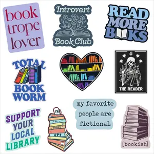 Book Sticker Extra Large Stickers for Adults Funny Adhesives with Memes Funny Stickers with Colorful Graphic Decals Sarcastic  Funny Nerd  Multi