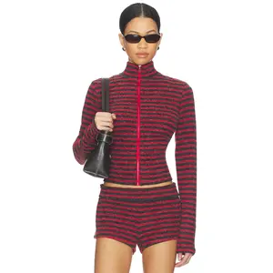 LIONESS Apex Jacket in Crimson Stripe