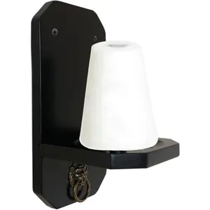 Wall Mounted Solid Wood Cone Chalk Holder, Pool Table Accessory, Finished in Classic Oak, Traditional Mahogany & Black, Cone Chalk Not Included