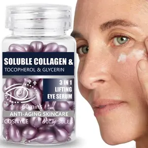 Cosnyce Triple Eye Essence Serum Capsules, Hexapeptide Vitamin E Skincare, Anti-Wrinkle and Firming Eye Cream
