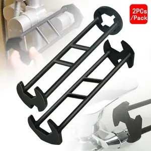 2pcs Basin Wrench Multifunctional Sink Wrench 7 Sizes Faucet Tool Four-jaw Hex Spanner Hex Wrenches Universal Plumbers Tool for Tight Spaces Kitchen Bathroom Home, Tight Spaces Maintenance Installation Removal Faucet Tools