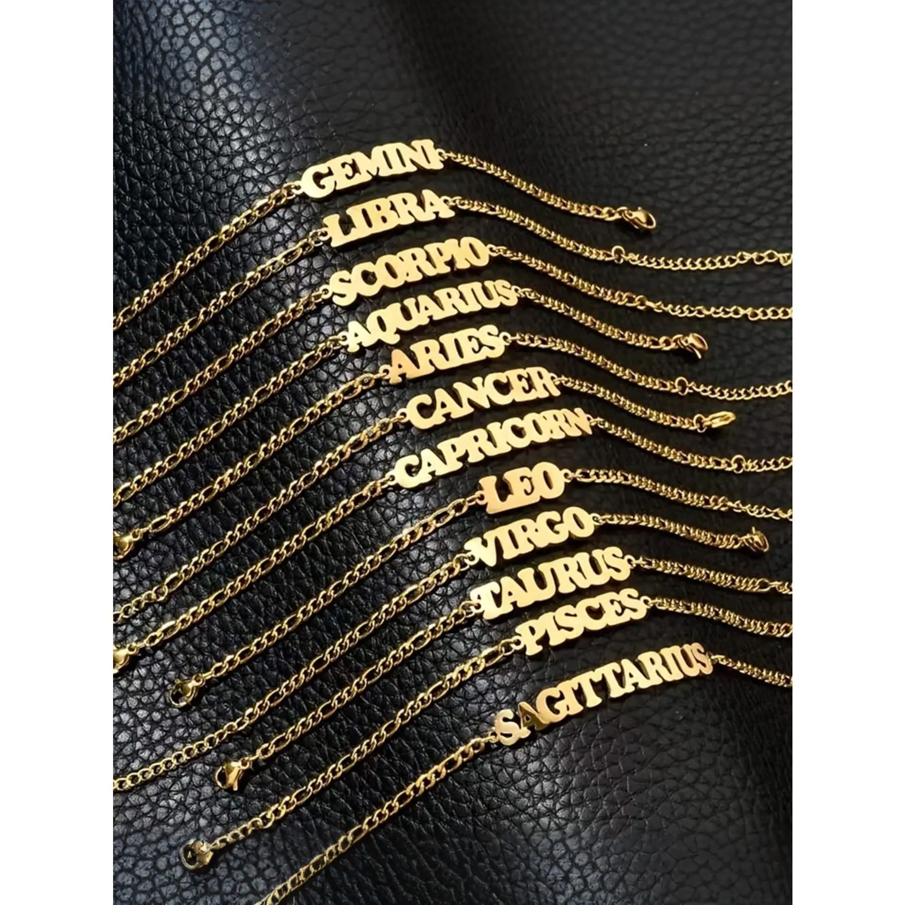 Women's Cuban Chain Anklet in Stainless Steel with Zodiac Letter Charm, Elegant Summer Jewelry for Beach & Daily Wear, Jewelry For Women, Accessories For Women