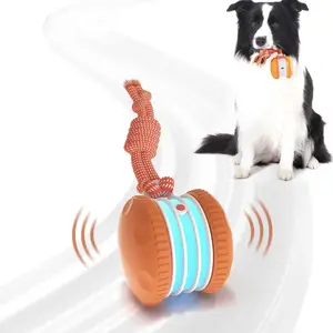 Interactive Dog Toys, Electric Automatic Moving and Rolling Dogs Toy with Rope for Small Medium Large Dogs, Ball for Daily Training, Used for cats and dogs