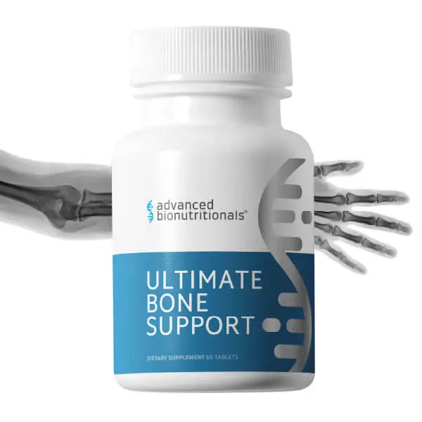 Advanced Bionutritionals Ultimate Bone Support - 10 Bone-Supporting Nutrients Including Vitamin K2 D3 L-Lysine Strontium Boron Manganese Copper Zinc for Women