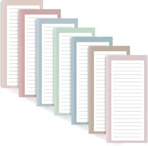 7 Pack Magnetic Notepads for Refrigerator, 30 Pages/Book Grocery List Magnet Pad for Fridge, Design Magnetic Grocery List Pad for Fridge, Grocery List Notepad, To-Do Memos, List