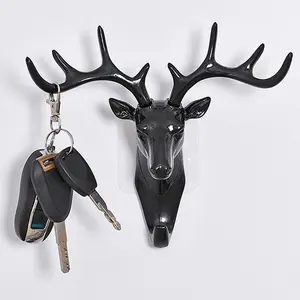 Christmas Deer Antler Shaped Wall Mounted Hook, Creative Wall Hanging Storage Hook, Decoration Storage Rack for Home Living Room Bedroom, Home Organizer Hook