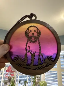 Goldendoodle Suncatcher for Sunny Window